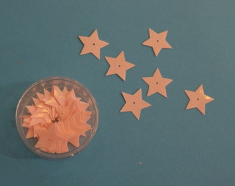 Vintage Star Sequins iridescent green, pink, light blue, dark green, smoke color 36 pcs pailettes paiette