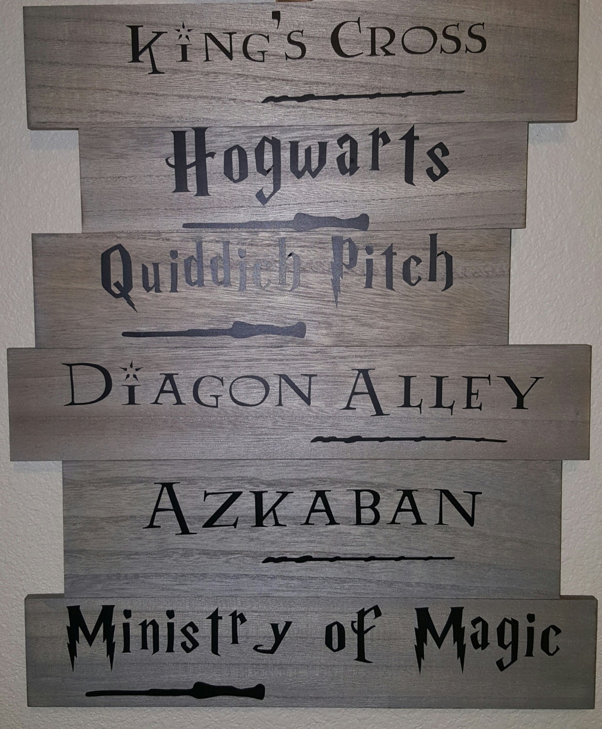 Harry Potter Direction Wood Sign