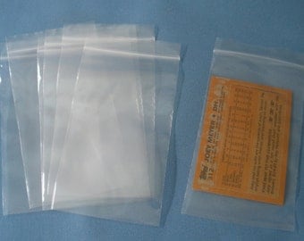100 3"x5" Zip Lock Bags/ Clear Bags / Resealable Plastic Small Baggies SU103