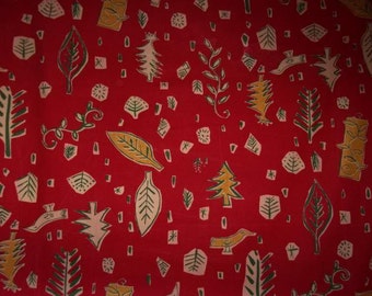 A vintage fabric from the 50/60s, trees, stars, Christmas