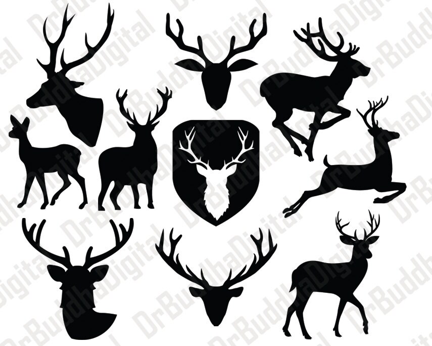 Download Deer SVG Collection Deer DXF Deer Clipart Svg Files for