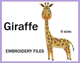 Giraffe - Design for Embroidery Machine Digital Graphic Filled Stitch Instant Download Commercial Use animal safari jungle File 53e