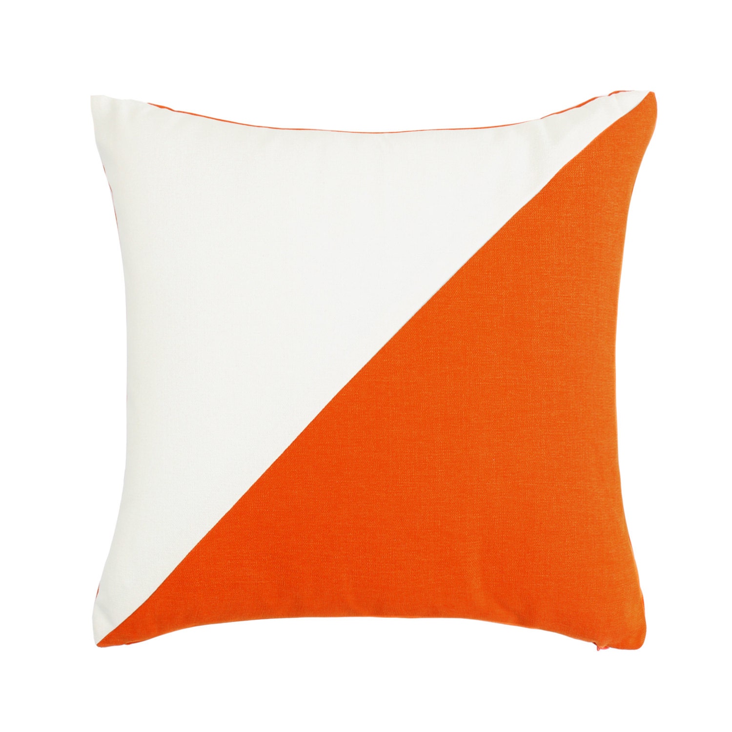 Cream & Persimmon Orange Decorative Cushion Lumbar Oblong