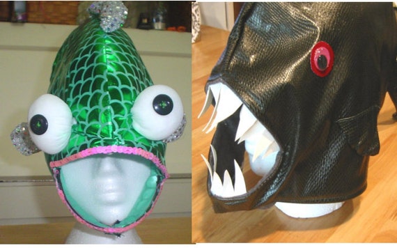 Items similar to Funny fish or hungry piranha - full head mask - weird ...