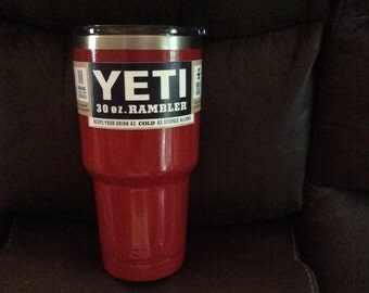 Red powder coated yeti
