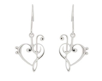 Treble and Bass Clef Earrings w/ French Wire Hooks