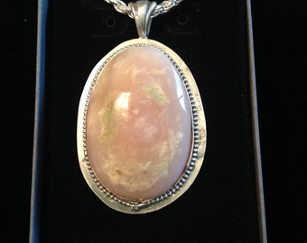 Peruvian Pink Opal Pendant