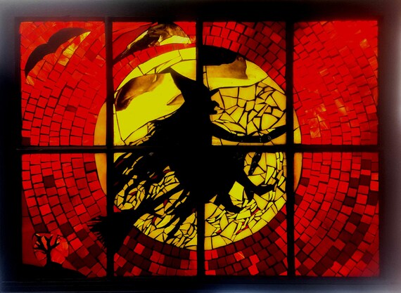 Halloween Stained Glass Mosaic Window
