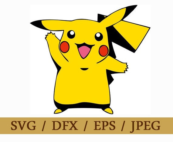 Pikachu Pokemon SVG Eps Dxf Jpeg Format Vector Design Digital