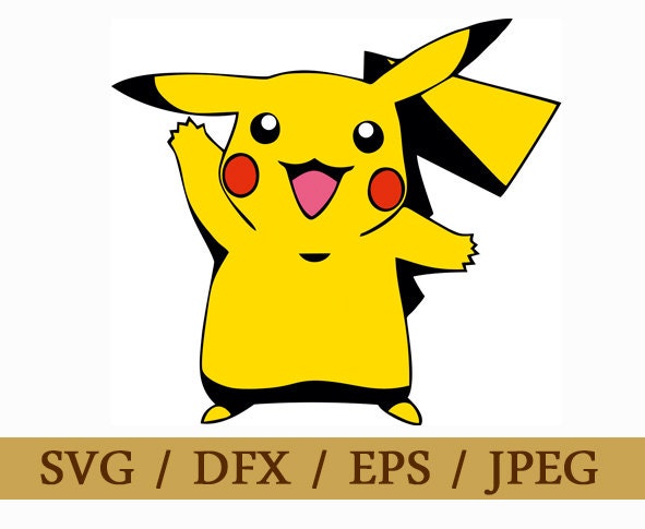 Download Pikachu Pokemon SVG Eps Dxf Jpeg Format Vector Design Digital