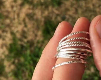 Sterling Silver Stacking Ring | Sterling Silver Stacker Rings | Silver Rings | Stacking Rings | Simple Rings | Bridesmaid Jewlery