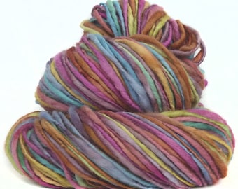 Handspun Yarn handdyed superfine merino wool