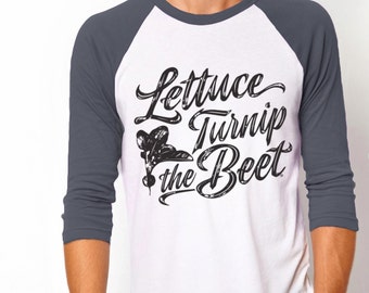 SALE lettuce turnip the beet ® trademark brand OFFICIAL SITE - grey baseball jersey with cursive logo - lightweight fashion shirt
