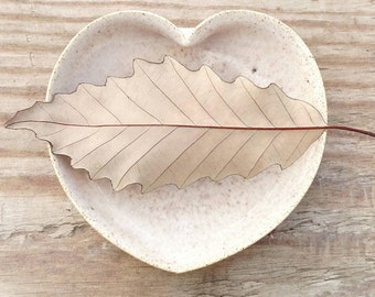 white ceramic heart bowl - 3 inches