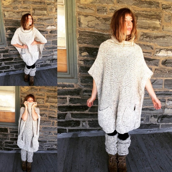 OVERSIZE PONCHO SWEATER womens sweater womens poncho cowl