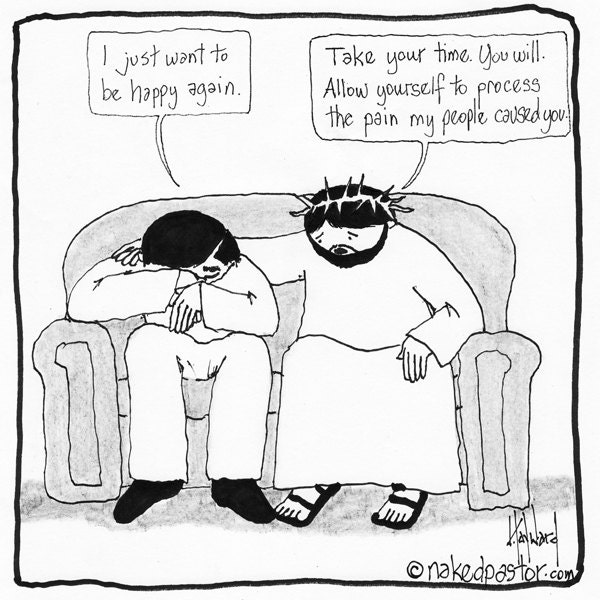 Process the Pain CARTOON by nakedpastor on Etsy