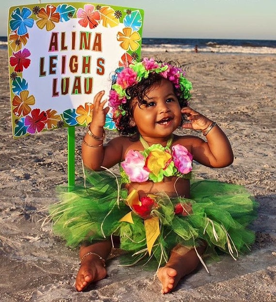 Birthday Luau Outfit Baby Girl 1st Birthday Outfit