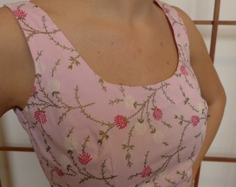 Vintage 50s Cotton Playsuit and Matching Skirt