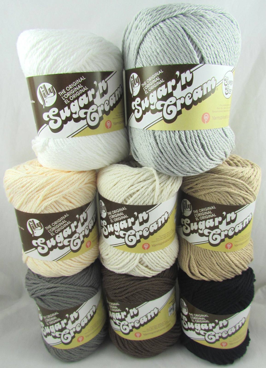NEUTRAL Colors Lily Sugar'n Cream Cotton Yarn by carolscabin