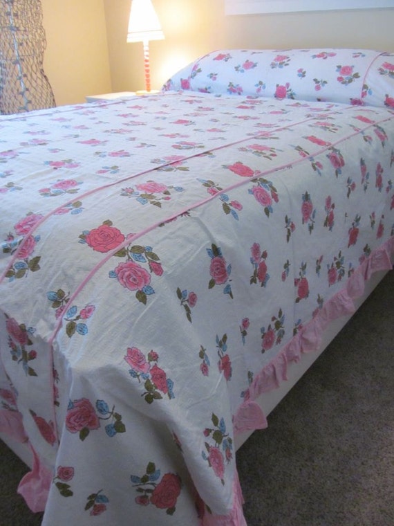 Vintage NOS Cotton Seersucker Bedspread Full by PerfectPieLady