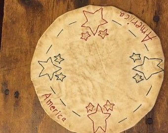 America Candle Mat Stitchery Pattern