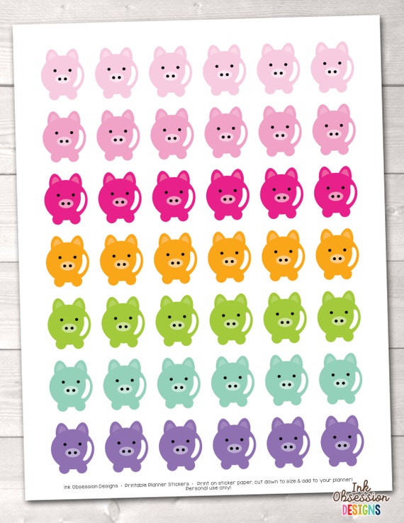 Savings & Budget Planner Stickers Instant Download Printable Planner