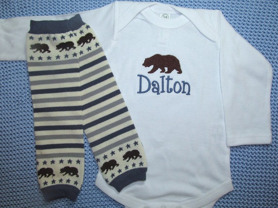 Baby Boy Clothes Bodysuit Leg Warmers Newborn Gift Set