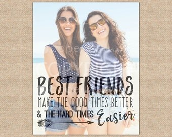 Birthday Gift for Her, Best Friend Gift, Best Friend Quotes, Unique Friendship Gift // ArtPaper Print or Canvas Print // H-Q67-1PS ZZ1