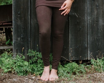 Lupine Skirted Leggings/Stretchy Hemp and Organic Cotton