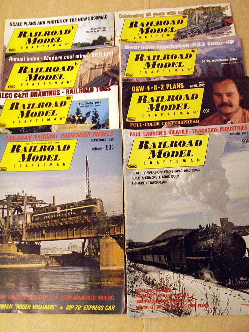 Vintage RAILROAD MODEL CRAFTSMAN Magazine Lot of 8 Back Issues