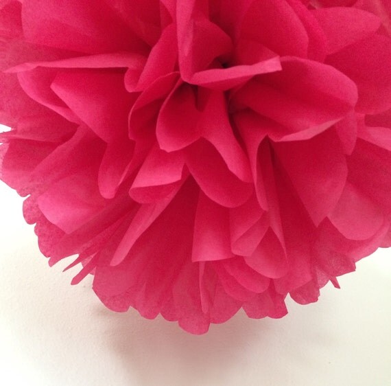 Cranberry ... 1 tissue paper pom // wedding ceremony // birthday // anniversary // party decorations Il_570xn