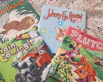 Four Charming Whitman Tell A Tale Childrens Books from the 1950s and 1960s