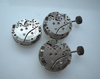 3 vintage steampunk partial watch movements (L9)