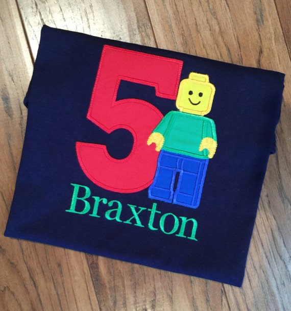 etsy lego birthday shirt