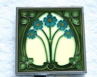 Compact Mirror - An Original Art Nouveau Tile Design