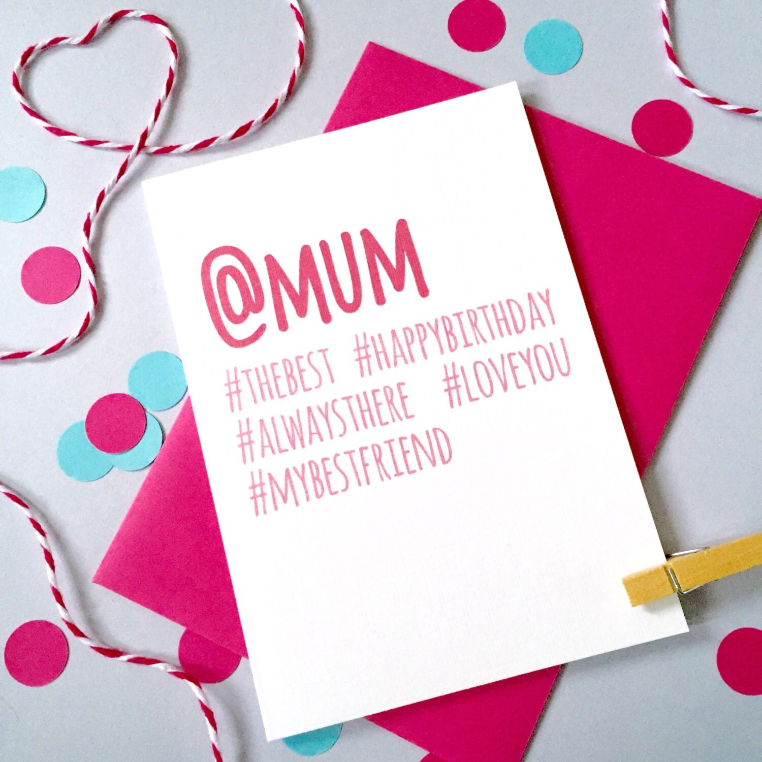 Hashtag Birthday Card Personalised Birthday Card Birthday