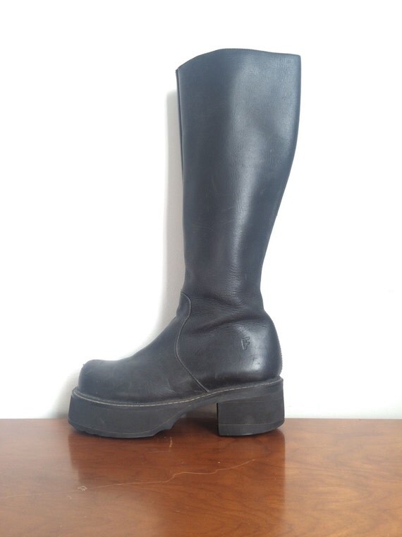 90s knee high platform boots