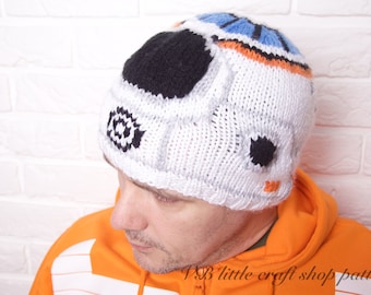 Star Wars “The Force awakens” BB-8 hat knitting pattern. Instant PDF download!