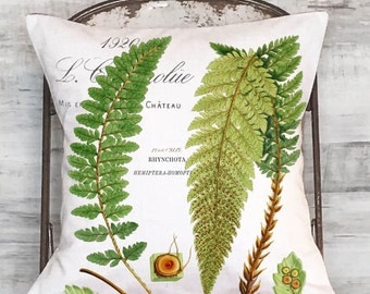 Pillow Cover Green Botanical Fern