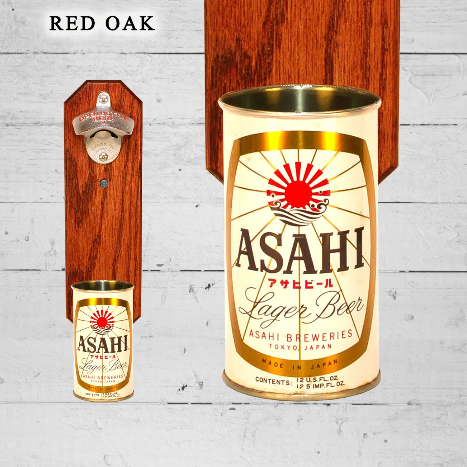 Asahi Tokyo Wall Mounted Bottle Opener with Vintage Japanese
