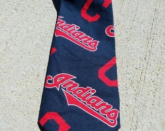 Cleveland Indians printed Necktie and Pocket Square