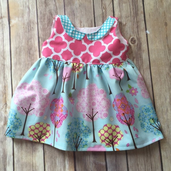 Boutique Girls peter pan collar dress sizes 0-8 toddler and
