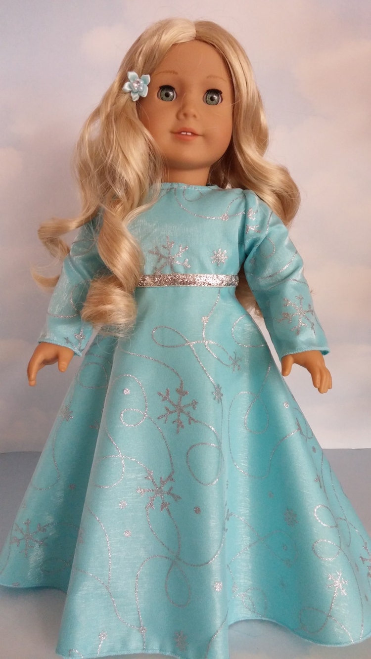 18 inch Doll Clothes 701 Elsa Snowflake Gown by susiestitchit