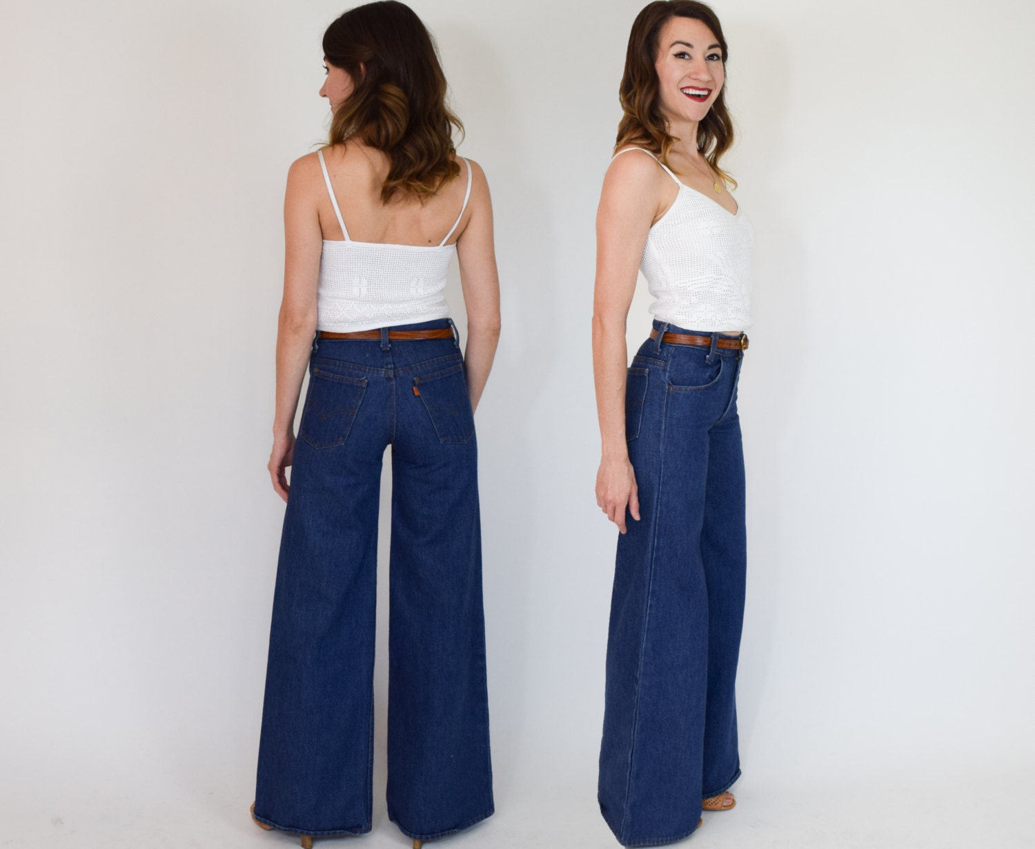 wide ultra high waist jeans