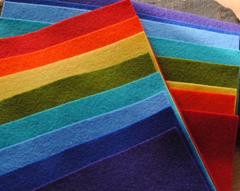 Wool Felt Sheets Rainbow Bright Pack of 16