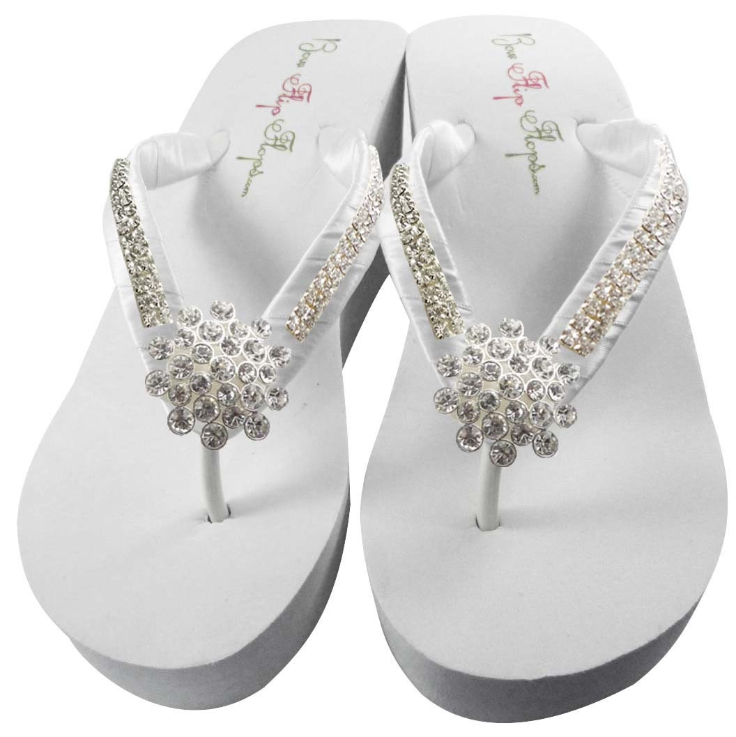 jeweled flip flops wedding