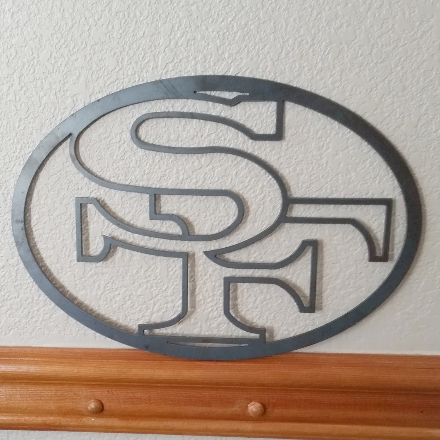 Recycled Metal 49ers Logo Wall Decor San Francisco By Fttdesign 