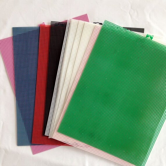 Colored Plastic Canvas Sheets 12 Sheets 7 Mesh Colored plastic canvas sheets 12 sheets 7 mesh