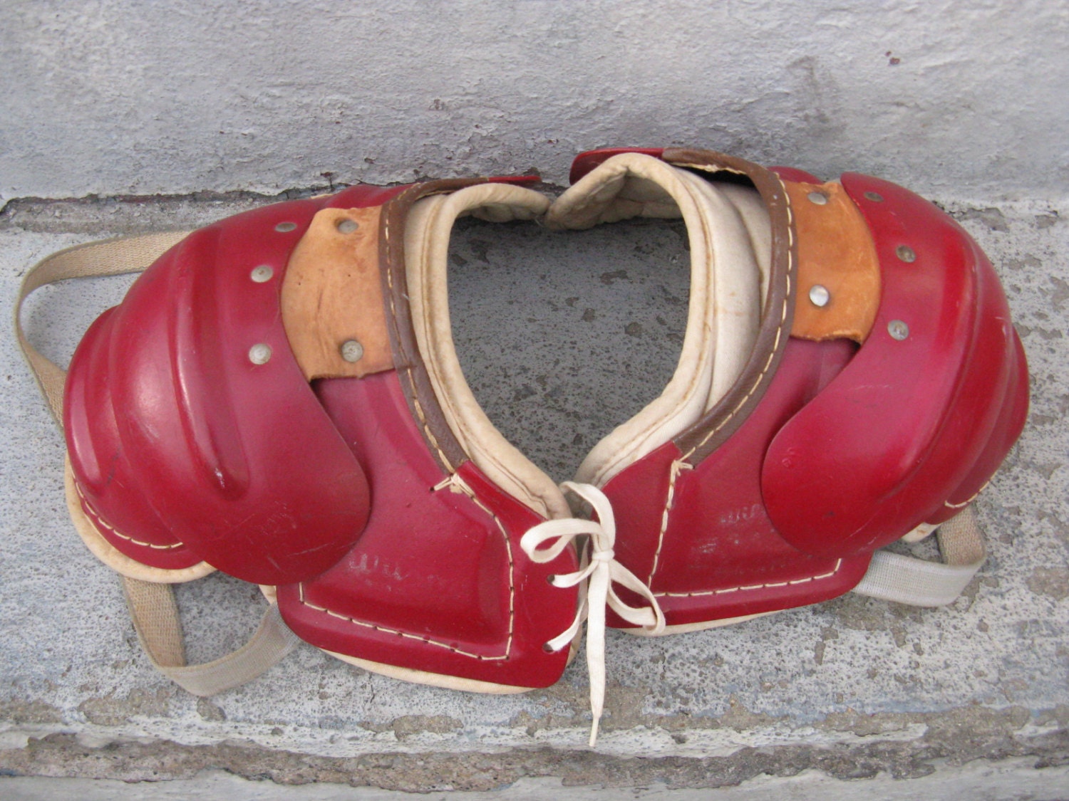 vintage wilson childs shoulder pads football gear man cave