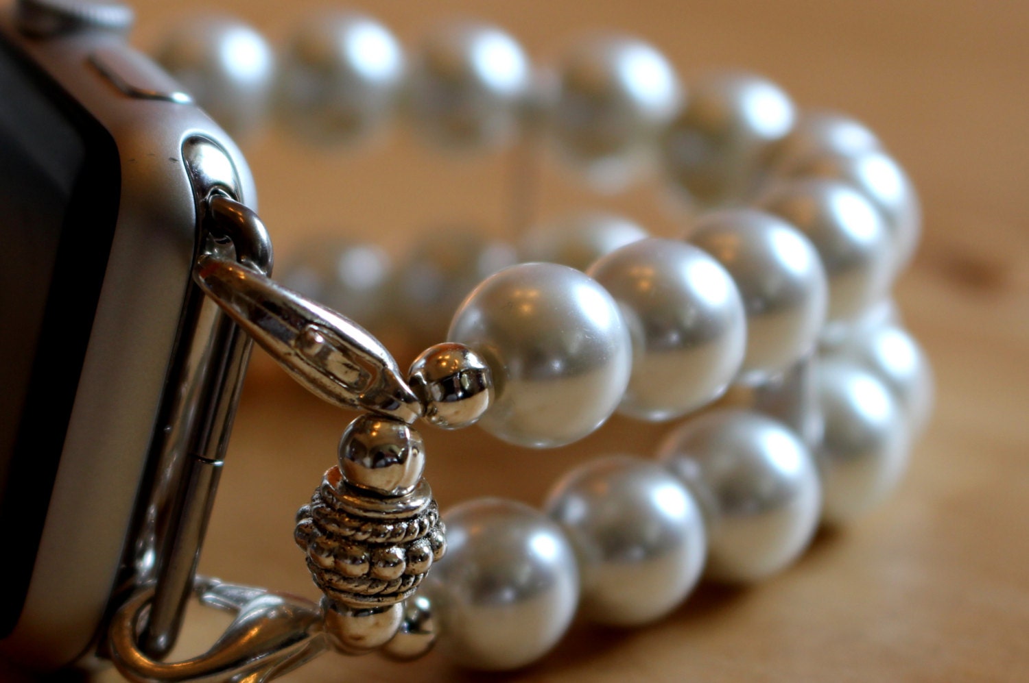 WatchMe Collection Watch Band for Apple Watch White Pearl